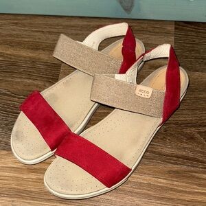 Ecco sandals women’s size 11 EUC red straps